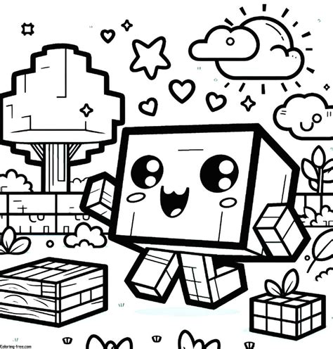 Cute Minecraft Coloring Pages