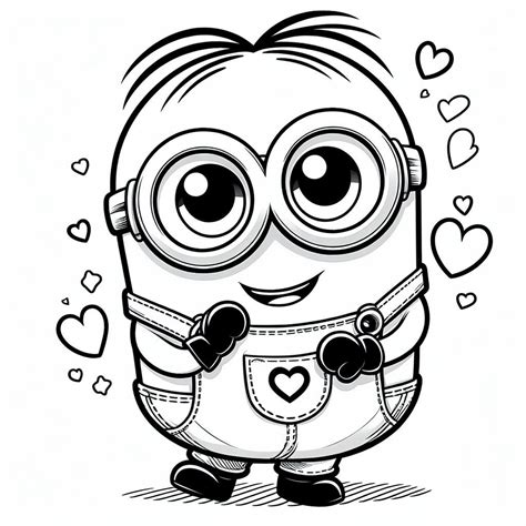 Cute Minion Coloring Pages