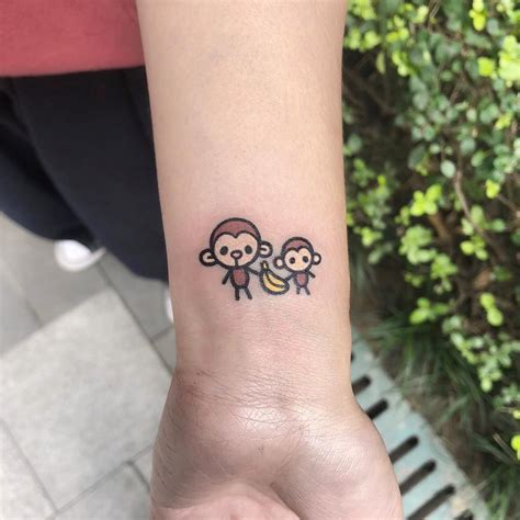 Cute Monkey Tattoo