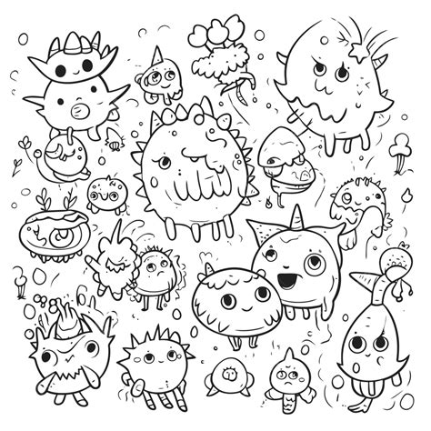 Cute Monster Coloring Page
