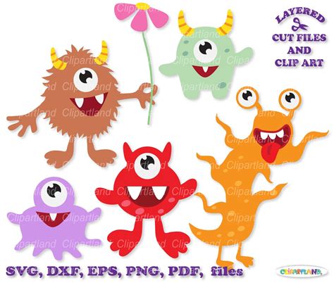 Download Cute Monsters DXF Files