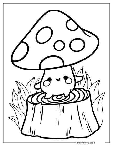 Cute Mushroom Coloring Pages