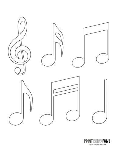 Cute Music Notes Coloring Pages