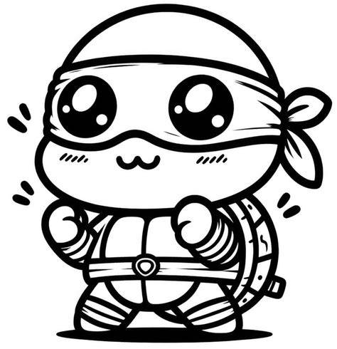 Cute Ninja Turtle Coloring Pages