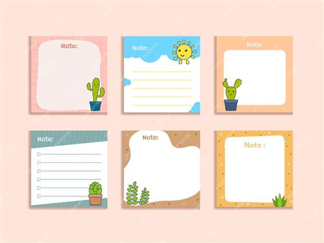 Cute Notes Template Picture