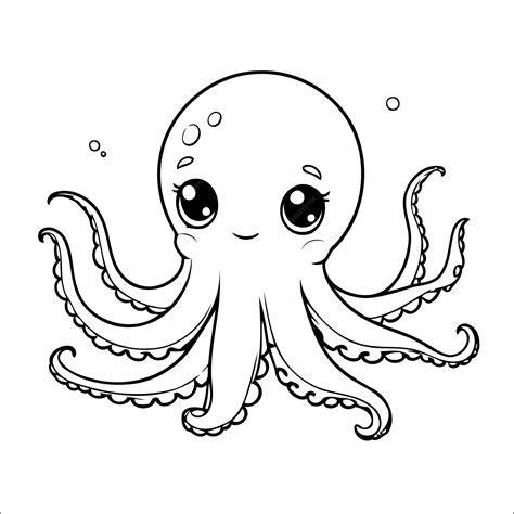 Cute Octopus Coloring Page