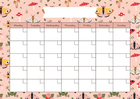 Cute Online Printable Calendar