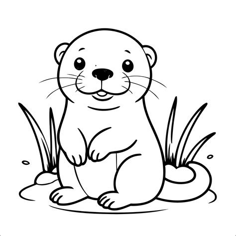Cute Otter Coloring Pages
