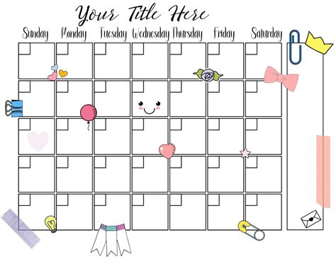 Cute Printable Calendar