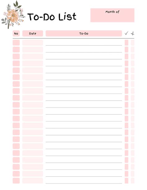 Cute Printable To Do List Pdf Free