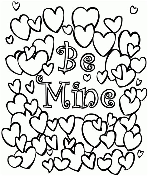 Cute Printable Valentines Coloring Pages