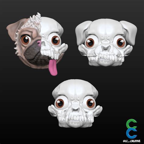 Pug skull by pookyhorse on DeviantArt