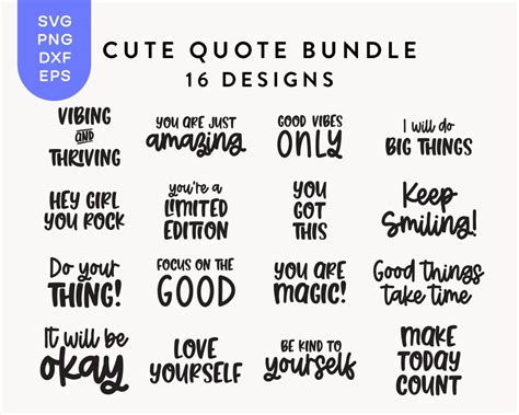 Adorable Inspirational Quotes SVGs: Add a Touch of Charm to Your Crafts!