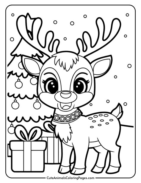 Cute Reindeer Coloring Pages