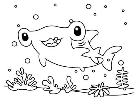 Cute Shark Coloring Pages