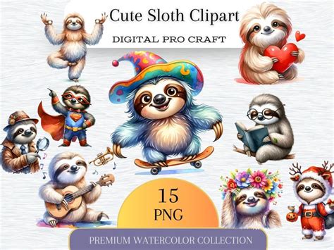 Download Cute Sloth Commercial Use For Crafts