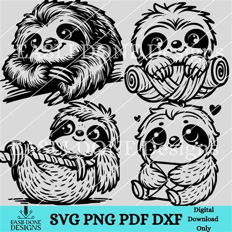 Download Cute Sloth Creativefabrica DXF Files
