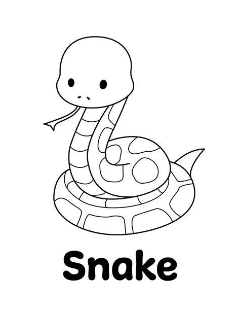 Cute Snake Coloring Page