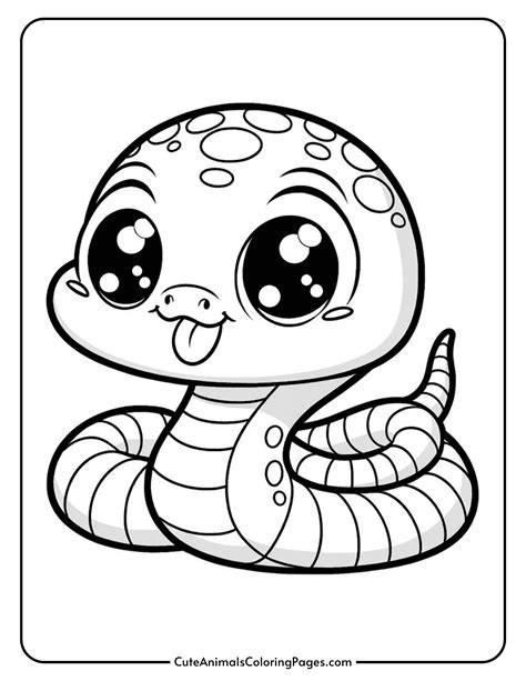 Cute Snake Coloring Pages