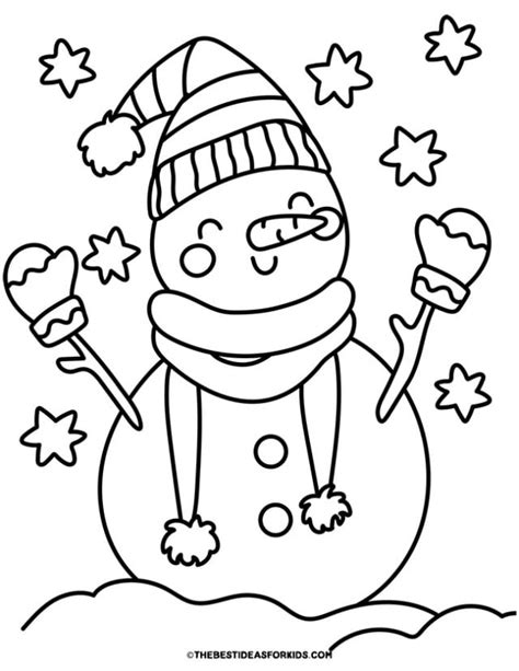 Cute Snowman Coloring Pages