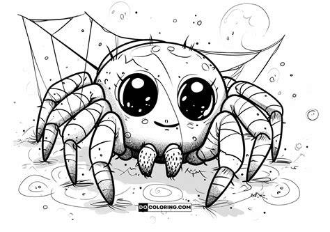 Cute Spider Coloring Pages