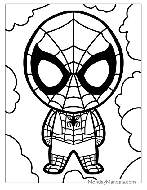 Cute Spider Man Coloring Pages