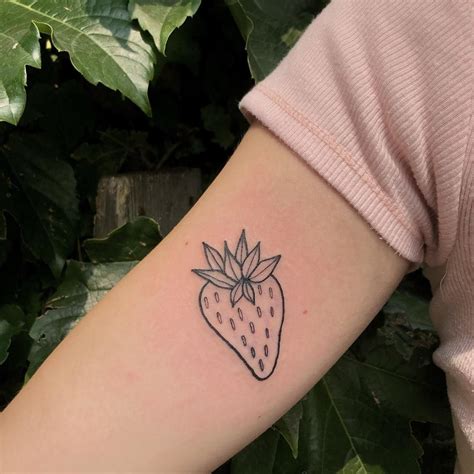 Cute Strawberry Tattoo