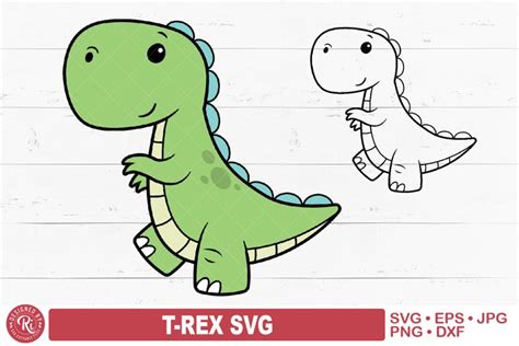 Cute and Charming T Rex SVG Designs: Spruce Up Your Crafts with These Adorable Dino-Friendlies!