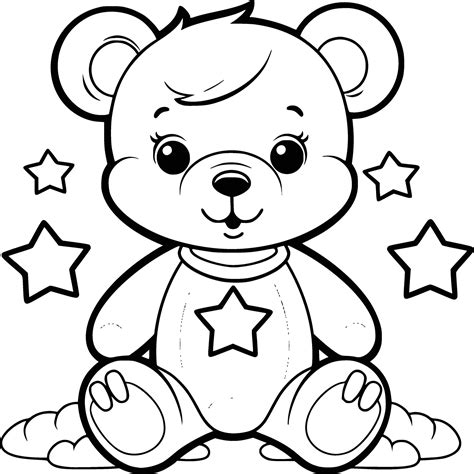 Cute Teddy Bear Coloring Pages