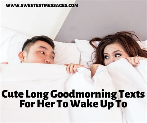 Cute Texts For Her To Wake Up To