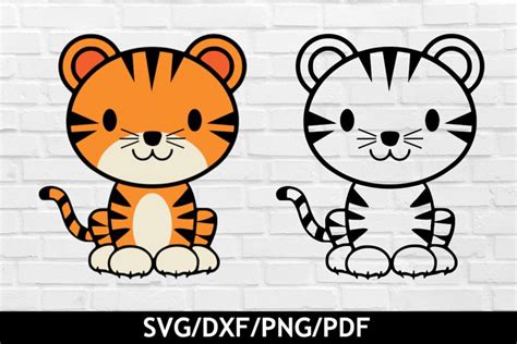 Discover the Fiercely Adorable World of Tiger SVGs: Unleash Your Creative Side with Our Cute and Playful Designs!