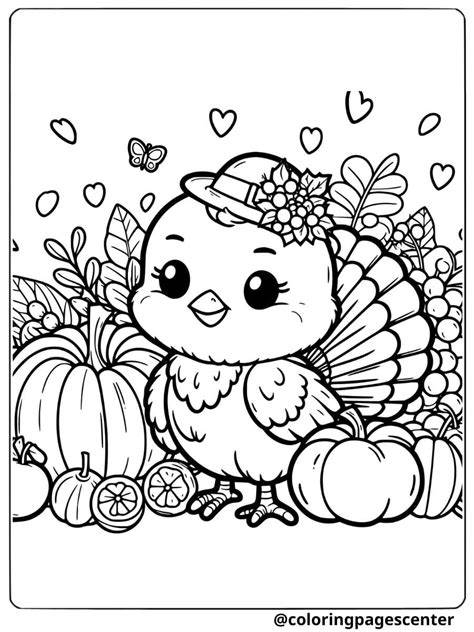 Cute Turkey Coloring Pages Printable