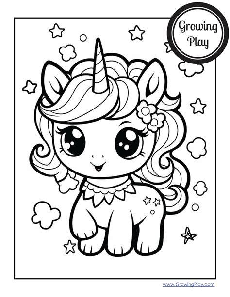 Cute Unicorn Coloring Pages