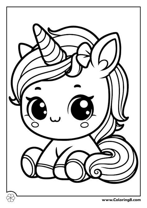Cute Unicorn Coloring Pages Pdf