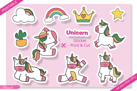 Download Cute Unicorn Stickers Bundle Files