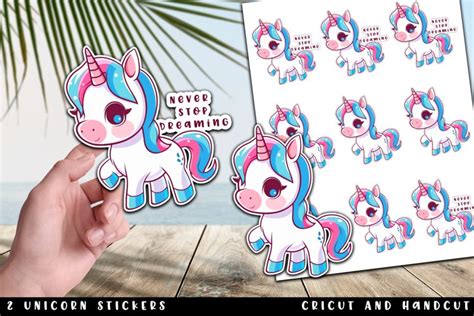 Download Cute Unicorn Stickers Bundle Files DXF Files