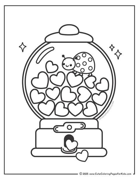 Cute Valentine Coloring Pages