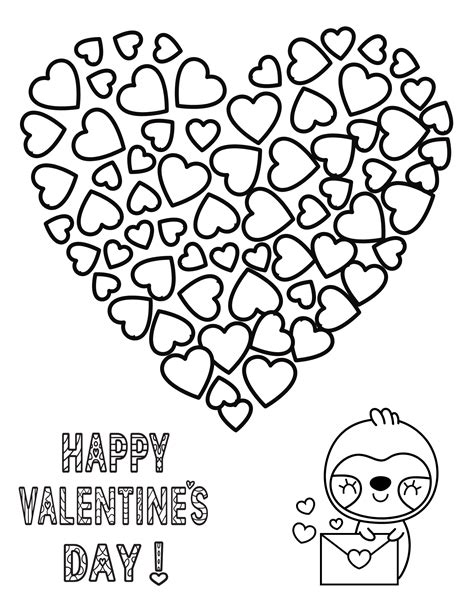 Cute Valentines Day Coloring Pages