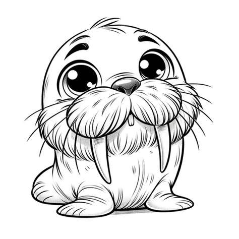 Cute Walrus Coloring Pages