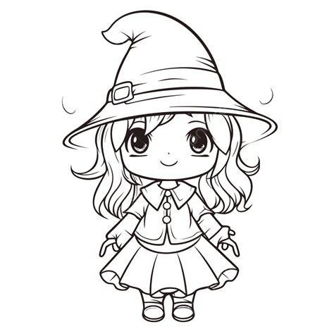 Cute Witch Coloring Pages