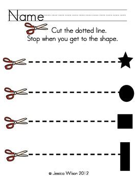Cutting Straight Lines Worksheet