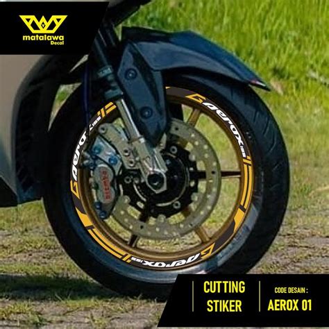 Cutting Sticker Aerox 155 Putih
