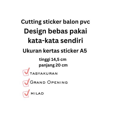 Cutting Sticker Balon