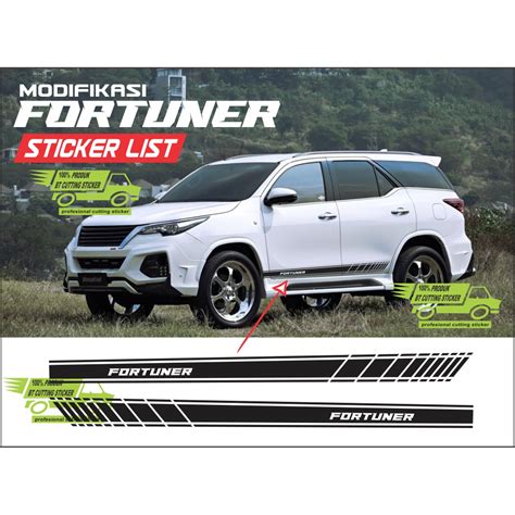 Cutting Sticker Fortuner