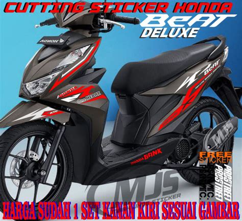 Cutting Sticker Honda Beat Merah Putih