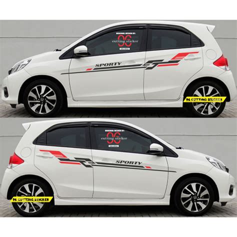 Cutting Sticker Honda Brio Merah