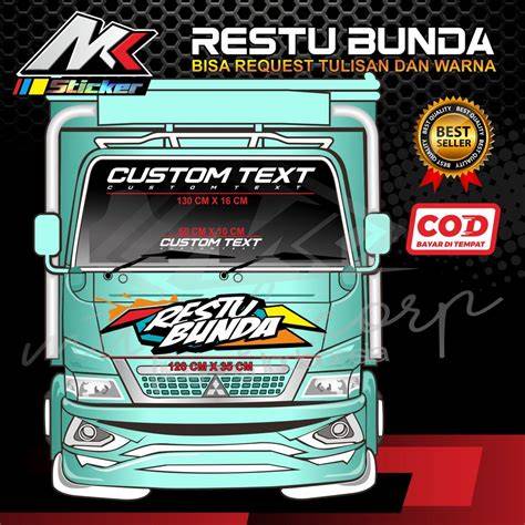 Cutting Sticker Kaca Depan Truk