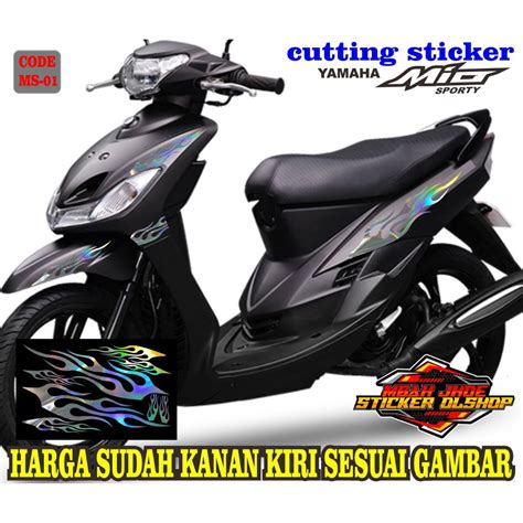 Cutting Sticker Mio Sporty Hitam