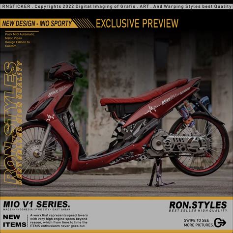 Cutting Sticker Mio Sporty Merah
