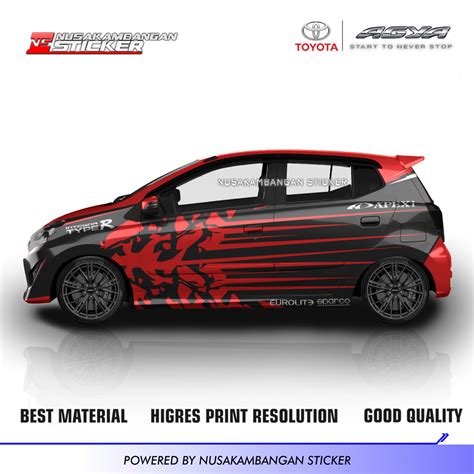 Cutting Sticker Mobil Agya